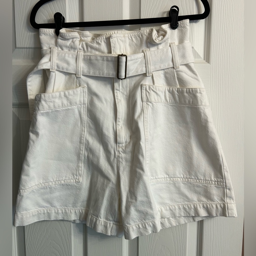 AGOLDE BNWT Celia White Paperbag Utility Shorts